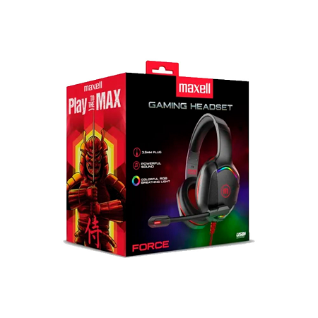 AUDIFONOS GAMING MAXELL FORCE CA-H-MIC 3.5MM
