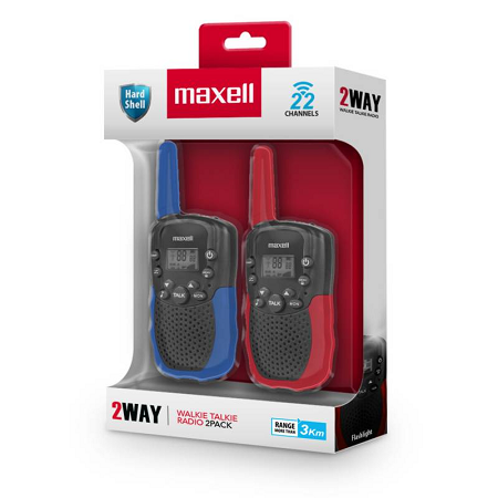 WALKIE TALKIE 2PACK BLUE/RED MAXELL 348541 RAD-2 (A012683)