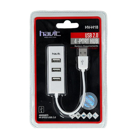 HUB HAVIT HV-H18 USB 2.0 4-PORT /480MBPS 