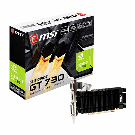 TARJETA DE VIDEO MSI NVIDIA GE FORCE GT 730 2GB GDDR3 N730K-2GD3H/LPV1